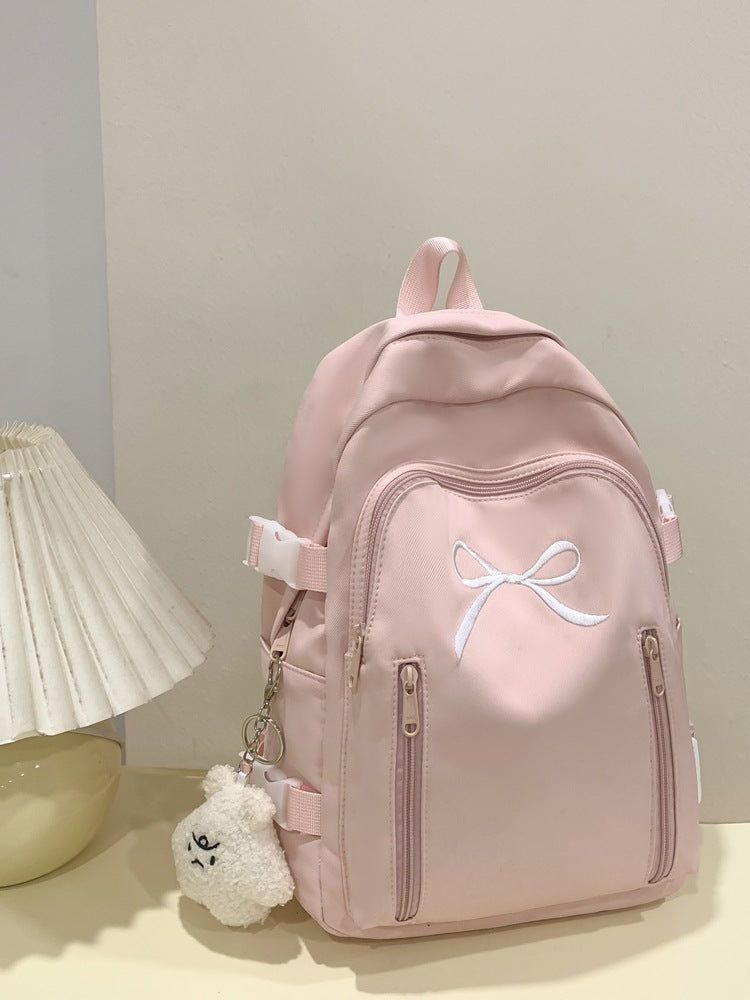 Large Capacity Girl Bow Backpack With College Style - Dana Fashion