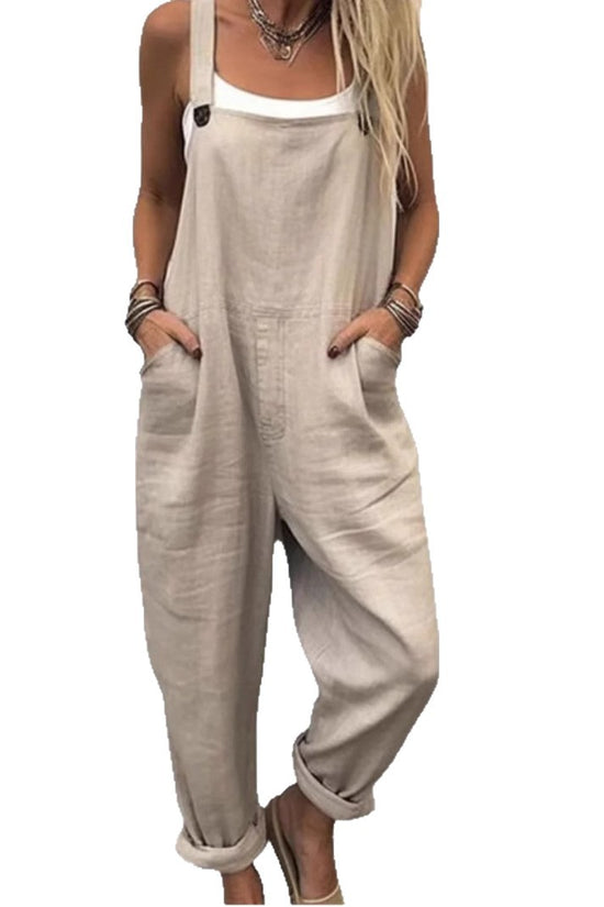 Women's Vintage Print European And American Loose Jumpsuit