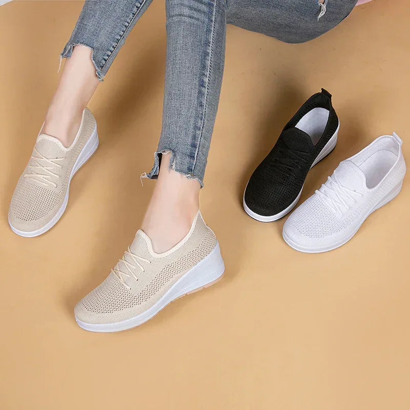 Women's Mesh Breathable Casual Platform Wedge Heels - DanaFashionstore