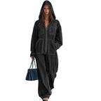 Hooded Overall Jeans Women 2026 - European American Denim Jumpsuit - DanaFashionstore