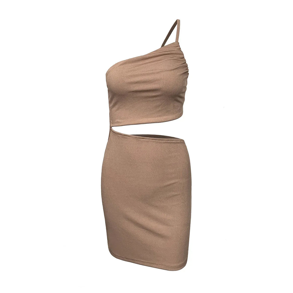 Design Sense Niche Shoulder Drawstring Dress Women - DanaFashionstore
