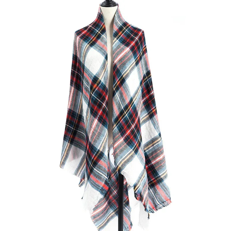 Women's Cashmere-like Plus-sized Double-sided Qicaigei Scarf Shawl - DanaFashionstore