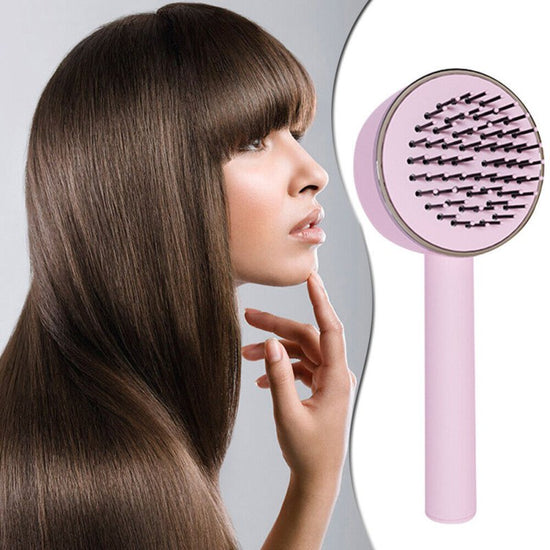 3D Air Cushion Massager Brush With Retractable Bristles Self Cleaning Hair Brush Massage One-key Self-cleaning Hair Brush Anti-Static Airbag Massage Comb For Women Curly Hair Brush $19.00 Dana Fashion Color: Pink Beauty Tools 3D Air Cushion Design: Our wo