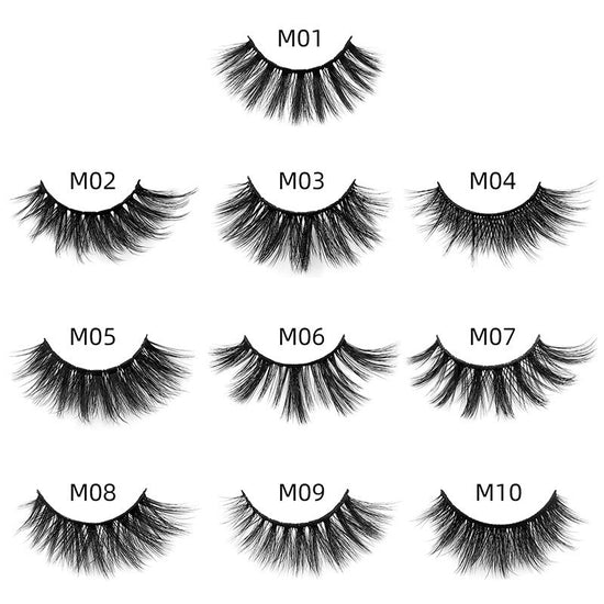 3D False eyelashes set $19.00 Dana Fashion Quantity: QMix 10 pairs makeup False eyelash stem category: plastic cotton thread stem Style: thick section Material: Imitation mink Production process: pure manual Item No.: M Series_Color Packing quantity: 100