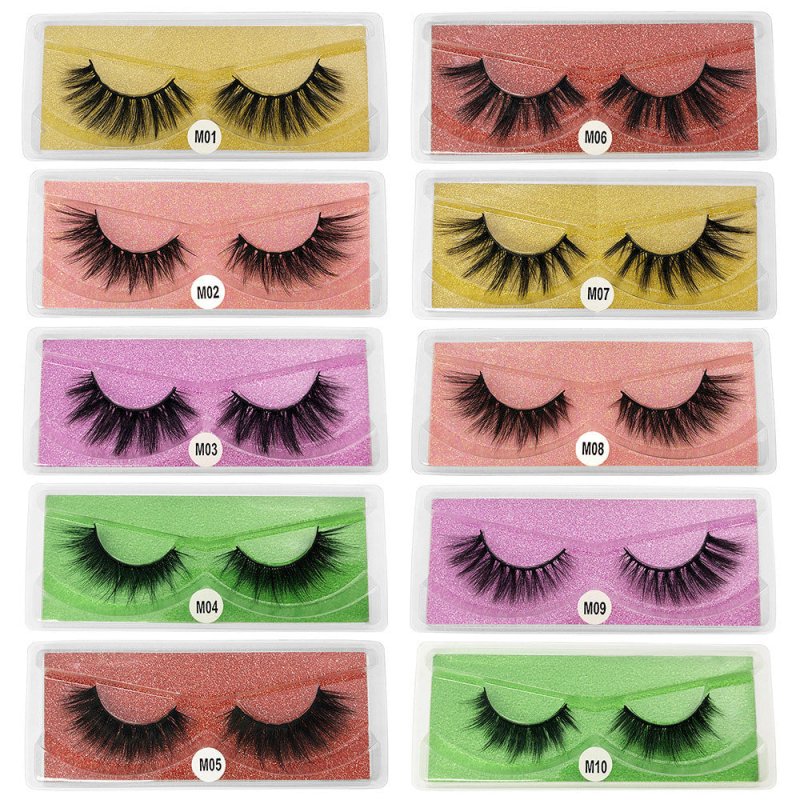 3D False eyelashes set $19.00 Dana Fashion Quantity: QMix 10 pairs makeup False eyelash stem category: plastic cotton thread stem Style: thick section Material: Imitation mink Production process: pure manual Item No.: M Series_Color Packing quantity: 100
