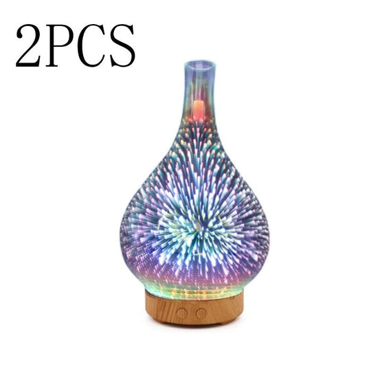 3D Glass Aroma Diffuser Colorful Lamp Humidifier Night Light $125.00 Dana Fashion Product specification: A US 2pcs Beauty Tools Overview: 1. Aromatherapy & Atomizer Switch Press once and press again to stop the spray. 2. Color switch After turning on the