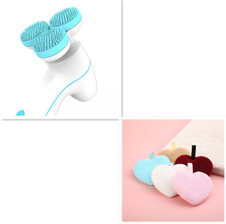 3D Smart Massage Cleanser Electric Cleanser Electric Silicone Facial Cleanser $55.50 Dana Fashion Color: Blue set Beauty Tools Product information: Material: Silicone Style: simple at home Features: Lifting, cleansing Colour: blue, pink Packing list: Elec