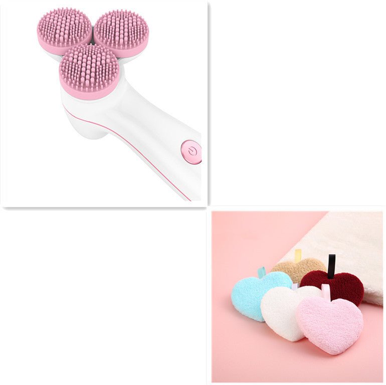 3D Smart Massage Cleanser Electric Cleanser Electric Silicone Facial Cleanser $55.50 Dana Fashion Color: Pink set Beauty Tools Product information: Material: Silicone Style: simple at home Features: Lifting, cleansing Colour: blue, pink Packing list: Elec