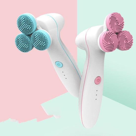 3D Smart Massage Cleanser Electric Cleanser Electric Silicone Facial Cleanser $55.50 Dana Fashion Color: Blue Beauty Tools Product information: Material: Silicone Style: simple at home Features: Lifting, cleansing Colour: blue, pink Packing list: Electric