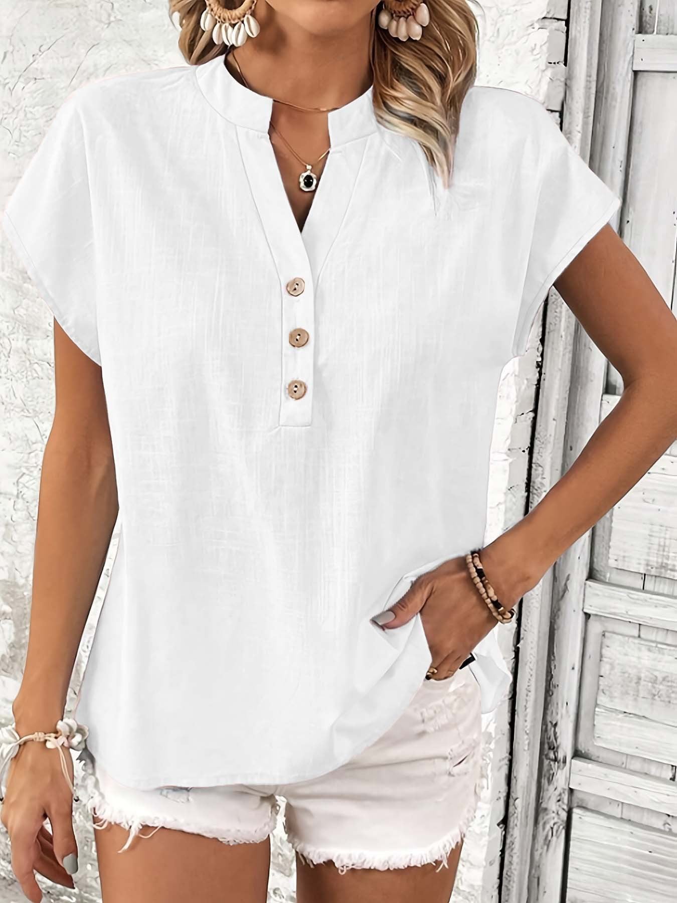 Retro Cotton And Linen Women's Casual Shirt