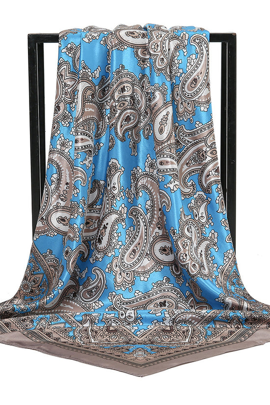 Paisley Printed 90 Square Scarf Retro Fashion Shawl