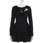 Socialite Elegant Bubble Sleeve Dress 2026 - Fitted Waist Slim Dress - DanaFashionstore