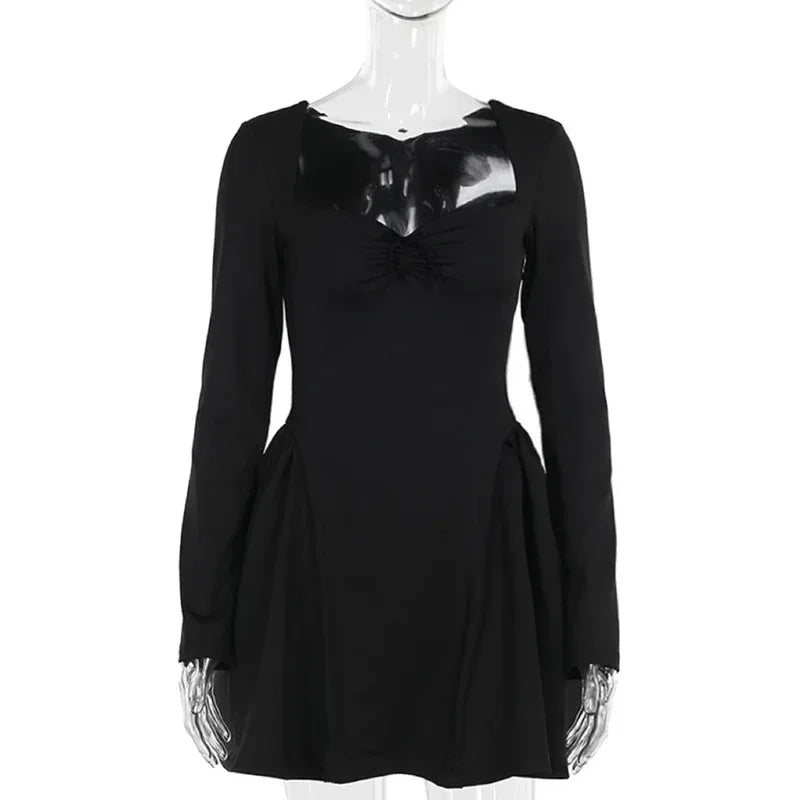 Socialite Elegant Bubble Sleeve Dress 2026 - Fitted Waist Slim Dress - DanaFashionstore