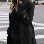 Autumn Winter New Woolen Coat Women's Slim Fit Cardigan Large Coat Women Long Sleeve Single Breasted Stand Collar Woolen Coat - DanaFashionstore