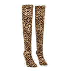 Super High Heel Plus Size Leopard Print Over-the-knee Women's Boots - DanaFashionstore