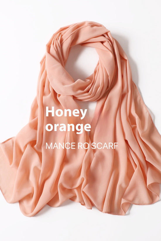 Pure Color Pearl Chiffon Scarf Headcloth Veil Chiffon Scarf