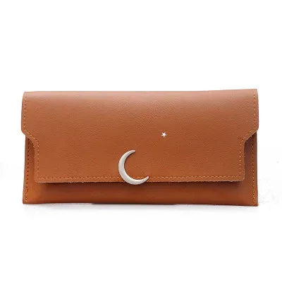 Star Moon Rivet Zipper Soft Leather Coin Wallet - DanaFashionstore