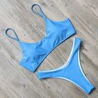 Women's Simple Clean Solid Color Bikini Swimsuit - DanaFashionstore