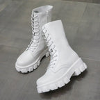 Velvet Mid-tube Microfiber Round Head Artificial Wool Adult Women's Boots - DanaFashionstore