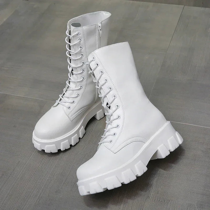 Velvet Mid-tube Microfiber Round Head Artificial Wool Adult Women's Boots - DanaFashionstore