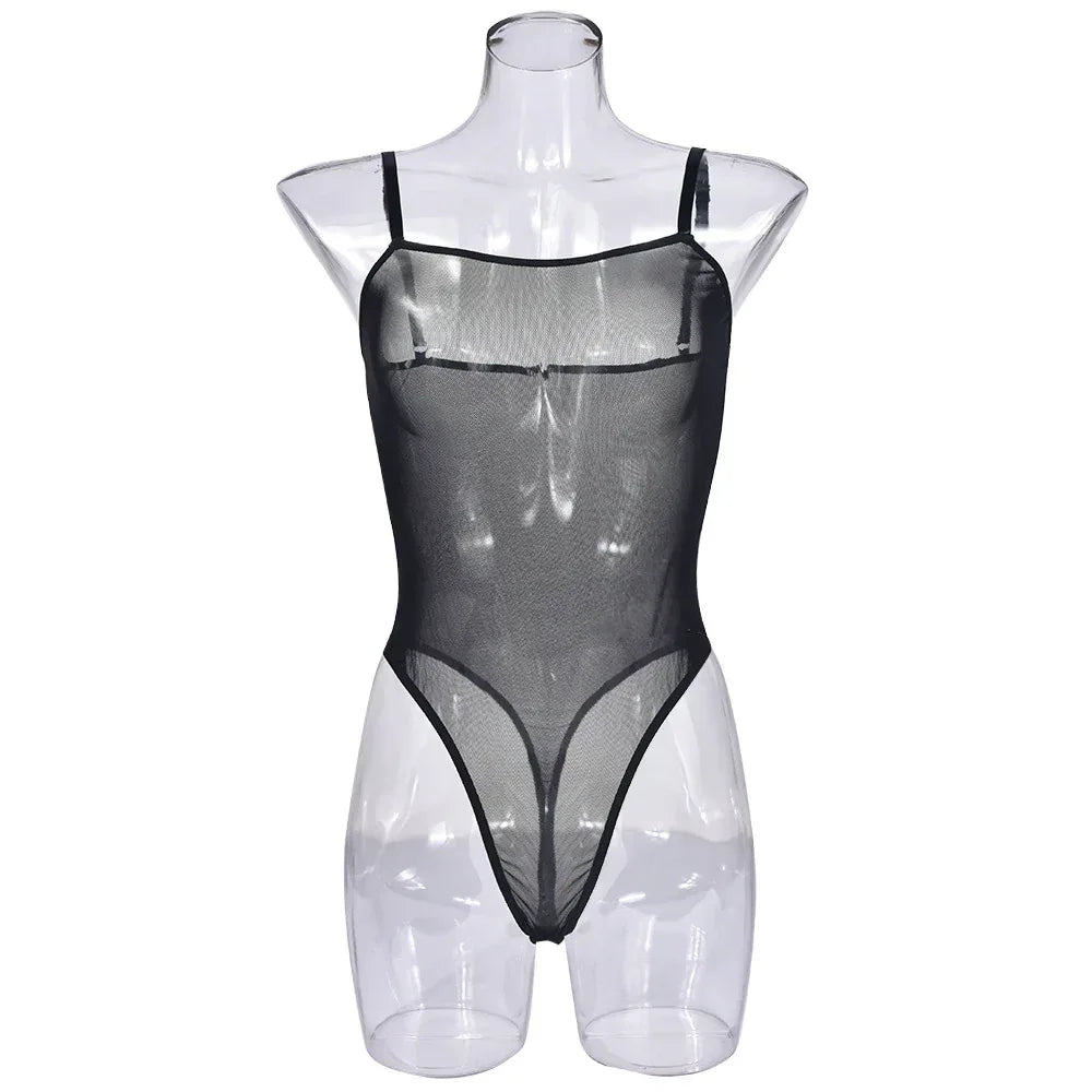Sheer Mesh Backless Jumpsuit 2026 - Sexy Temptation Lingerie - DanaFashionstore