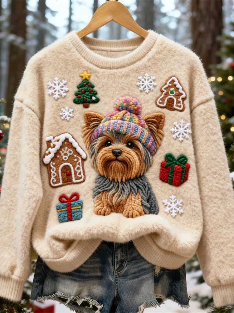 Womens Printed Christmas Flannel Hoodie Top - DanaFashionstore