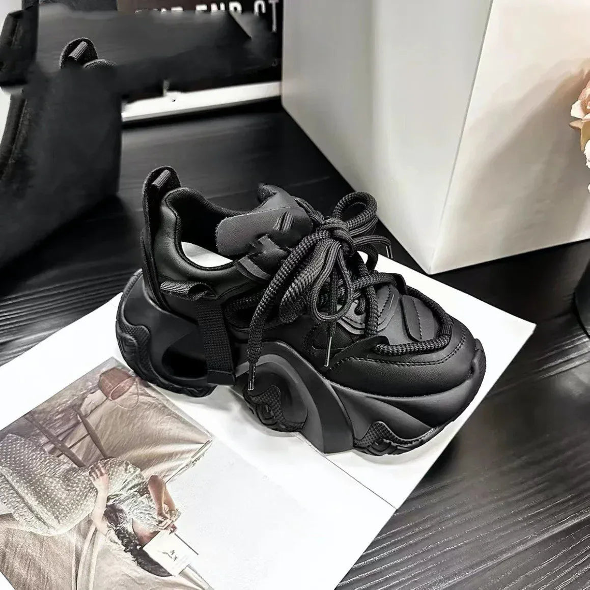 Fried Street Women's Super Hot All-match Small Thick Bottom Increased Lightweight Sneaker - DanaFashionstore