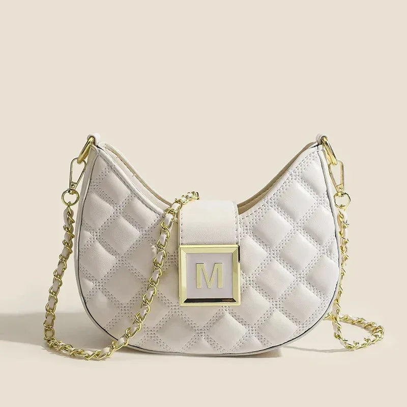 High-end New Fashion Rhombus Single Shoulder Underarm All-match Niche Texture Chain Messenger Bag - DanaFashionstore