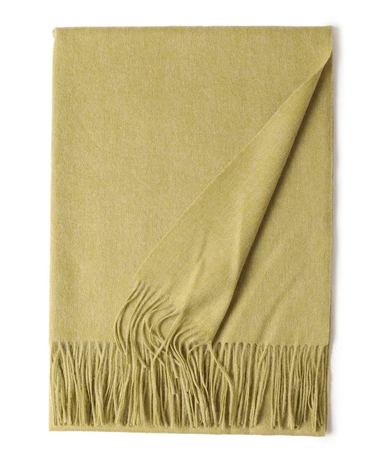 New Solid Color Wool Long Beard Warm Tassel Scarf Thick - DanaFashionstore