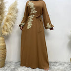 Fashion Lace Beaded Muslim Dress Women - DanaFashionstore