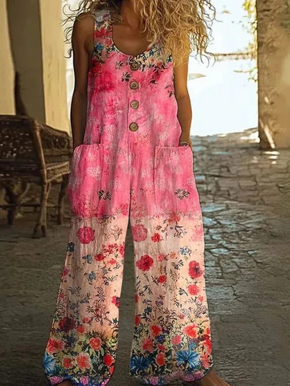 Casual Retro Personalized Printed Jumpsuit 2026 - Vintage Style Jumpsuit - DanaFashionstore