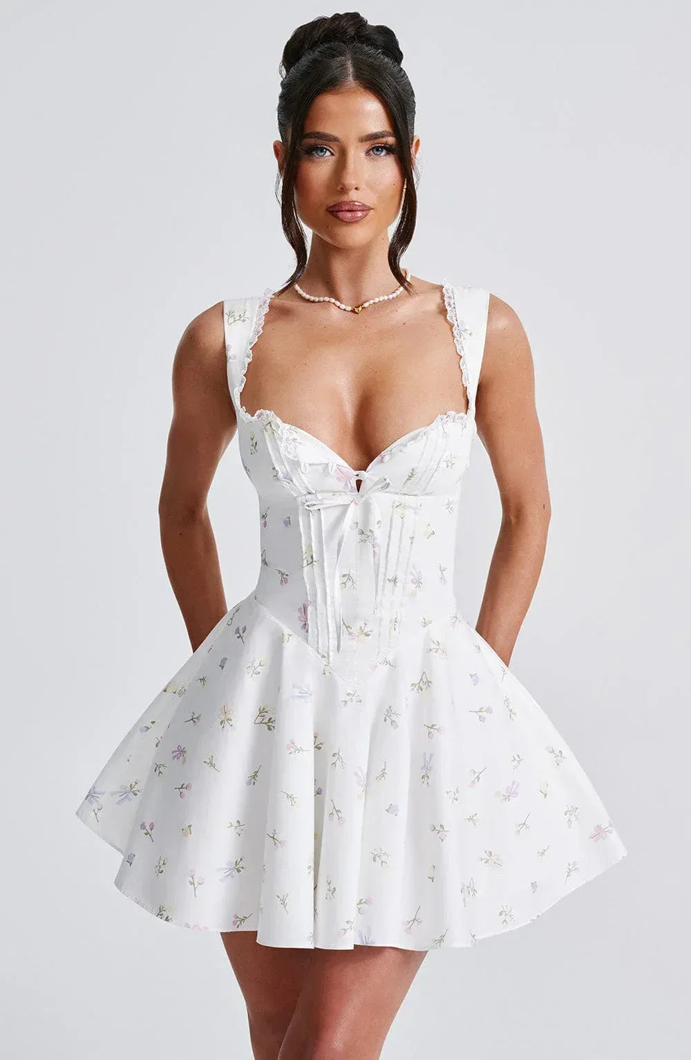 Tailored Backless Dress Women 2026 - Floral High Waist Summer Dress - DanaFashionstore