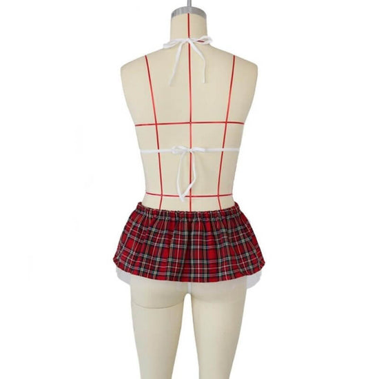 3PC Women Sexy Bow Underwear Pajamas Lingerie Uniform $27.90 Dana Fashion Color: Red Size: 2XL Women's clothing Product information: Function: Breathable Collar type: No collar Neckline shape: V-neck Color: Red grid Size information: Size: S, M, L, XL, XX