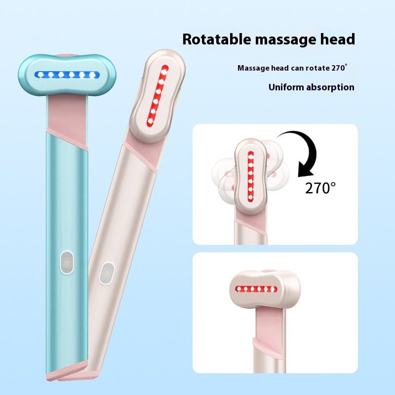 4 Colors Electric Eye Massager Red Blue Light Massage Eye Beautification Instrument Therapeutic Warmth Face Massage $50.00 Dana Fashion Specifications: English Color: Blue Beauty Tools Overview: 1. Microcurrent: Microcurrent uses low-voltage energy to sti