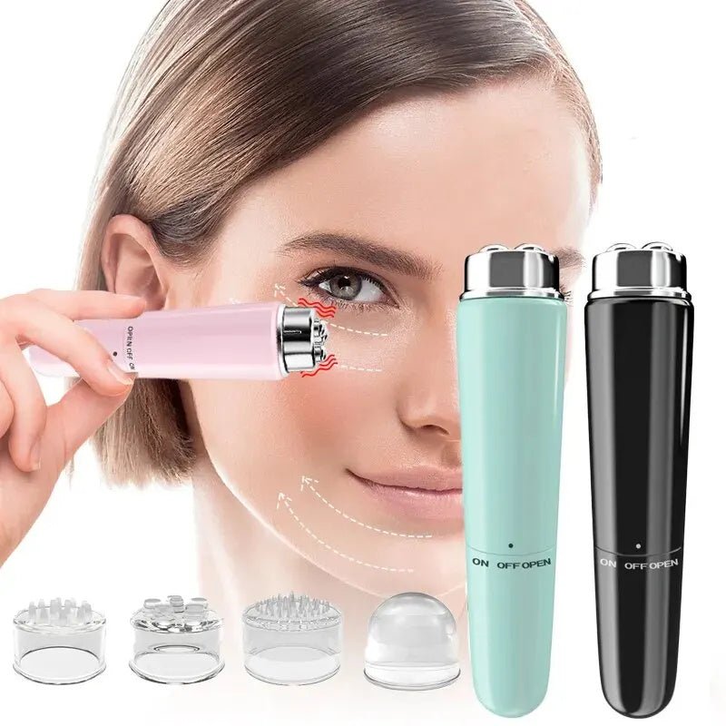 4 In 1 Electric Facial Massager Micro Vibration Eye Beauty Instrument For Relax Eye Dark Circles Eye Bags Puffiness Eye Massage $12.00 Dana Fashion Color Classification: Beige Beauty Tools Product information: Applicable scenario: family Gear: 1 gear Func