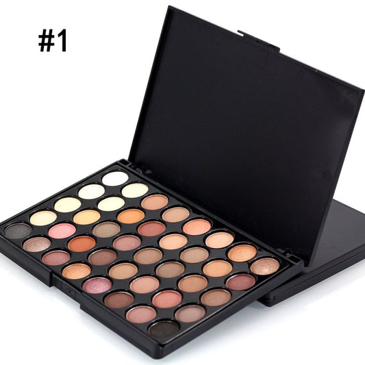 40 Colors Makeup Glitter Palette Waterproof $15.41 Dana Fashion Color: 01 makeup Product information: Material:Eyeshadow Style:Fashion minimalist Features:Trim Colour:1#,2#,12-z Size:50*100*10mm Packing list: Eyeshadow Palette*1