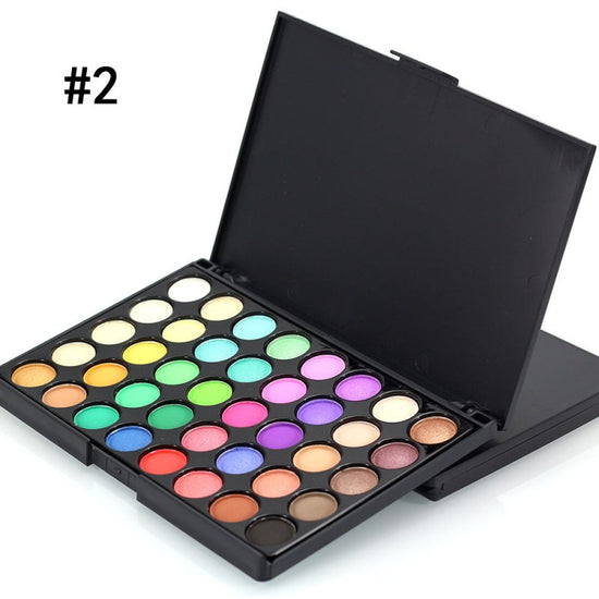 40 Colors Makeup Glitter Palette Waterproof $15.29 Dana Fashion Color: 02 makeup Product information: Material:Eyeshadow Style:Fashion minimalist Features:Trim Colour:1#,2#,12-z Size:50*100*10mm Packing list: Eyeshadow Palette*1
