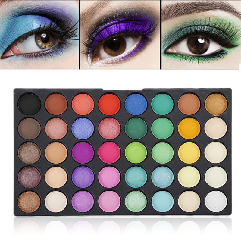 40 eye shadows $35.48 Dana Fashion style: 120 colors makeup Product name: 120 color eyeshadow palette Weight: 246g/box Specification: 15.6*10.5*2.4cm Packing: color box Weight: 110g/box Product name: 40 colors earthy eyeshadow palette Weight: about 100g P