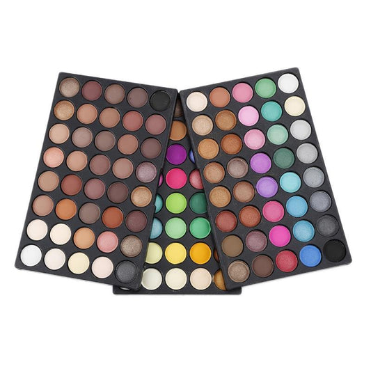 40 eye shadows $35.48 Dana Fashion style: 120 colors makeup Product name: 120 color eyeshadow palette Weight: 246g/box Specification: 15.6*10.5*2.4cm Packing: color box Weight: 110g/box Product name: 40 colors earthy eyeshadow palette Weight: about 100g P