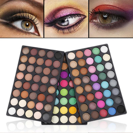 40 eye shadows $35.48 Dana Fashion style: 120 colors makeup Product name: 120 color eyeshadow palette Weight: 246g/box Specification: 15.6*10.5*2.4cm Packing: color box Weight: 110g/box Product name: 40 colors earthy eyeshadow palette Weight: about 100g P
