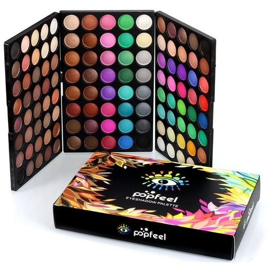 40 eye shadows $35.48 Dana Fashion style: 120 colors makeup Product name: 120 color eyeshadow palette Weight: 246g/box Specification: 15.6*10.5*2.4cm Packing: color box Weight: 110g/box Product name: 40 colors earthy eyeshadow palette Weight: about 100g P
