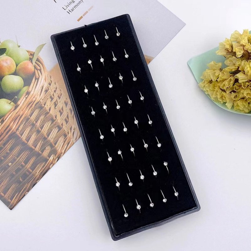 40 PCs C- Type Nose Ring Diamond With Diamond $12.28 Dana Fashion Color: Steel Color White Diamond Women's Accessories Product information: Type: Type C nose ring Treatment Process: Diamond Color: steel color white diamond, steel color mixing Applicable o