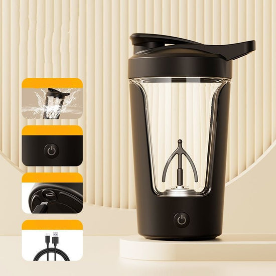 400ML 14oz Electric Protein Powder Mixing Cup Automatic Shaker Mixer Shake Bottle Milk Coffee Blender Kettle Fro Gym 1200mAh $37.58 Dana Fashion Color: Black Dana's Kitchen Overview: Revolutionary Mixing: Achieve perfect mixes with our Electric Shaker Bot