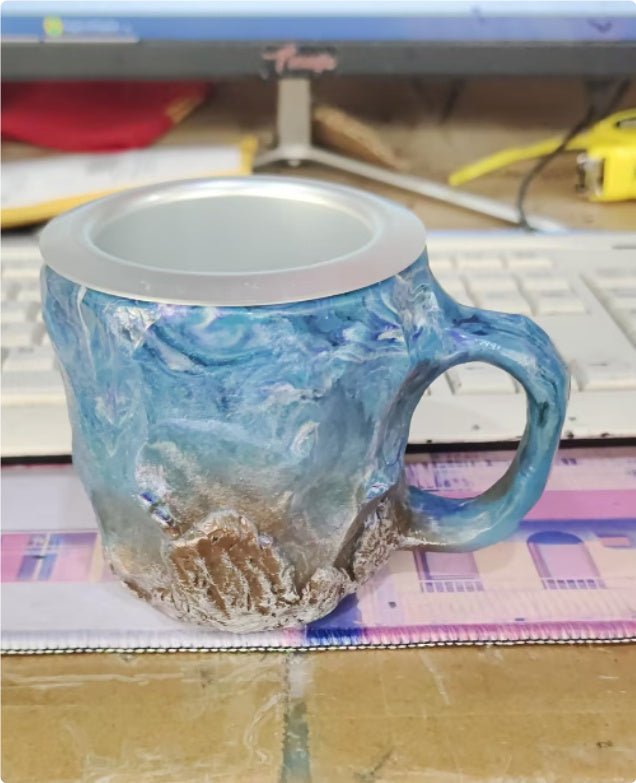 400ml Resin Mineral Crystal Coffee Mugs With Handles Elegant Fake Mineral Crystal Cup For Workplace Home Decor Christmas Gift Kitchen Gadgets $17.50 Dana Fashion Color: BZ015 Size: 10cm High style: Flat mouthed inner liner Dana's Kitchen Overview: 1. Grea