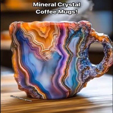 400ml Resin Mineral Crystal Coffee Mugs With Handles Elegant Fake Mineral Crystal Cup For Workplace Home Decor Christmas Gift Kitchen Gadgets $17.50 Dana Fashion Color: BZ013 Size: 10cm High style: Flat mouthed inner liner Dana's Kitchen Overview: 1. Grea