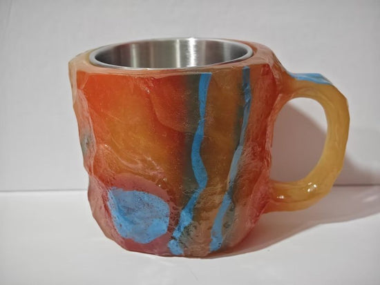 400ml Resin Mineral Crystal Coffee Mugs With Handles Elegant Fake Mineral Crystal Cup For Workplace Home Decor Christmas Gift Kitchen Gadgets $17.50 Dana Fashion Color: Volcano Red Size: 10cm High style: Flat mouthed inner liner Dana's Kitchen Overview: 1