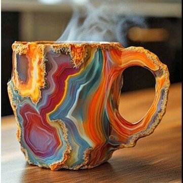 400ml Resin Mineral Crystal Coffee Mugs With Handles Elegant Fake Mineral Crystal Cup For Workplace Home Decor Christmas Gift Kitchen Gadgets $17.50 Dana Fashion Color: BZ013 Size: 10cm High style: Flat mouthed inner liner Dana's Kitchen Overview: 1. Grea