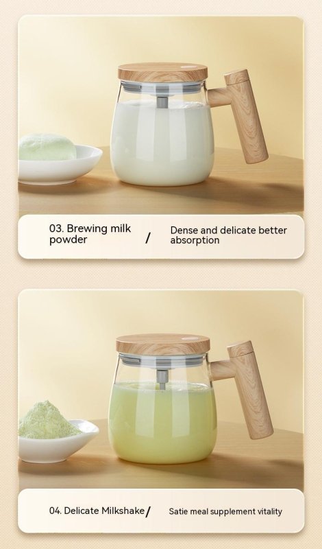 400ML Self Stirring Coffee Mug Electric Mixing Glass Coffee CupHigh Speed Fast Automatic Coffee Cup For Gyms Dining Room Kitchen Gadgets $42.51 Dana Fashion Color: Champagne Gold capacity: 400ml Dana's Kitchen Overview: 1. Perfectly Mixed Drinks: This sel