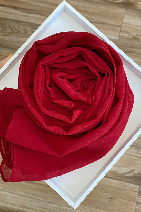 Women's Hijab Solid Pearl Chiffon Scarf