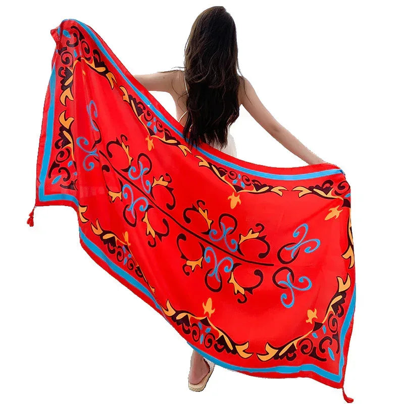 Sun-proof All-matching Shawl Beach Travel Dual-use Outdoor Beach Towel - DanaFashionstore